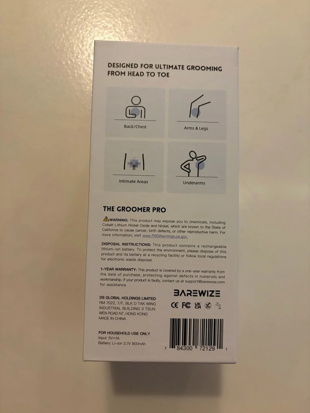 The Groomer Pro Pink Body Hair Trimmer